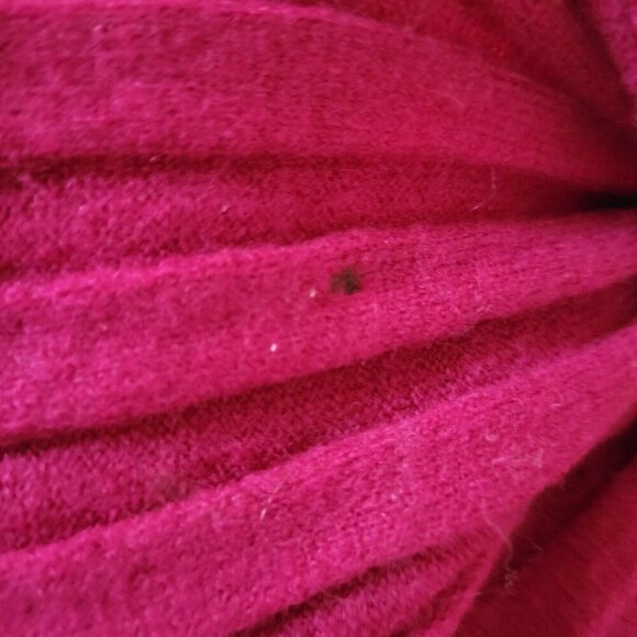 Fenn Wright Manson Sz L Women 100% Merino Wool Open Front Drape Fuschia Cardigan - Picture 2 of 5